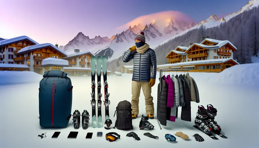 organize ski gear travel